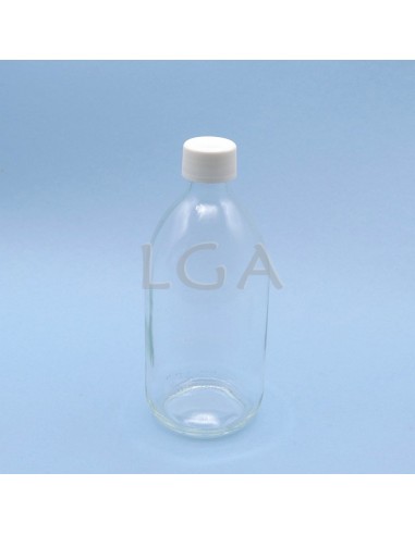 White glass round bottle ØPP28 500ml