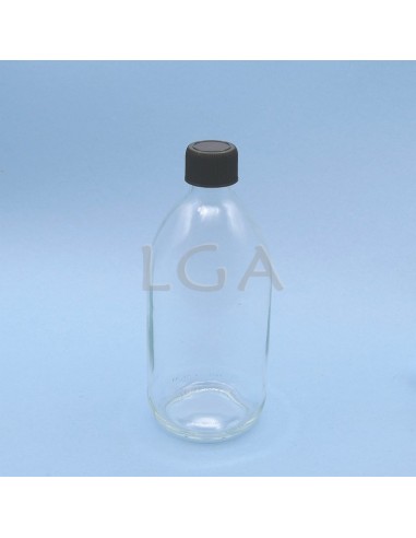 White glass round bottle ØPP28 500ml