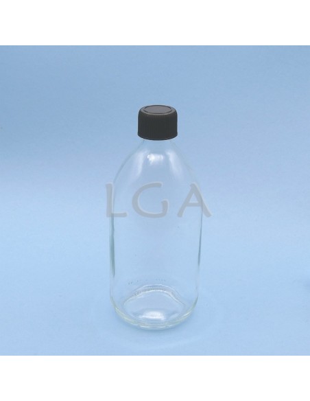 White glass round bottle ØPP28 500ml