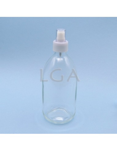 White glass round bottle ØPP28 500ml