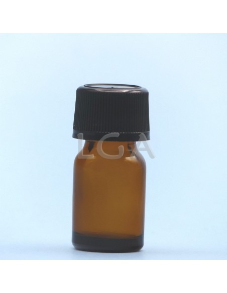 Amber glass round bottle Ø18 Italian 3ml