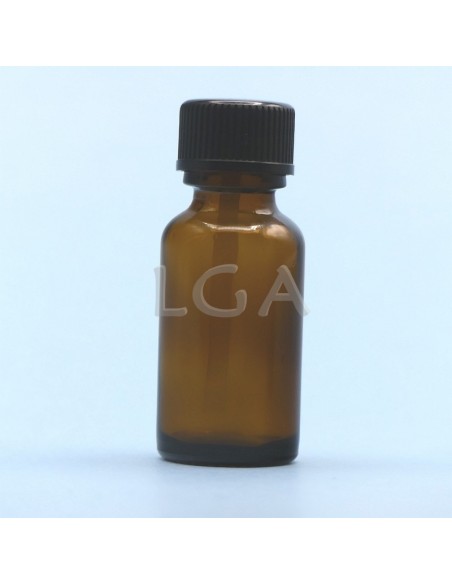 Flacone rotondo vetro ambra Ø18 Italiano 10ml