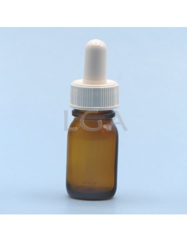 Amber glass round bottle ØPH18 10ml