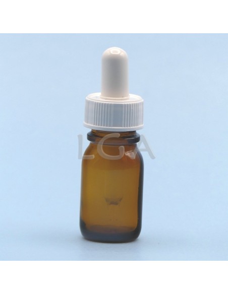 Frasco rotondo de vidrio ámbar Ø18 Farmacia 10ml