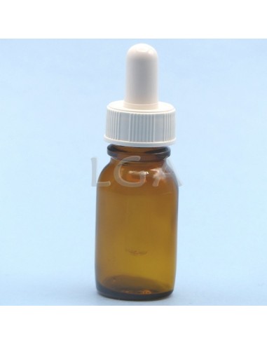 Amber glass round bottle ØPH18 15ml