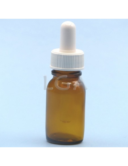 Amber glass round bottle ØPH18 15ml