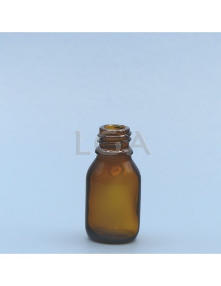 Flacon verre rond Ø18DIN jaune 15ml