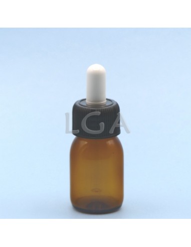 Frasco rotondo de vidrio ámbar ØPP28 30ml