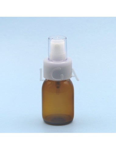 Frasco rotondo de vidrio ámbar ØPP28 30ml