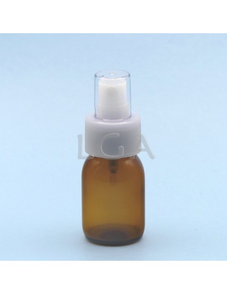 Amber glass round bottle ØPP28 30ml