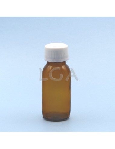 Amber glass round bottle ØPP28 60ml