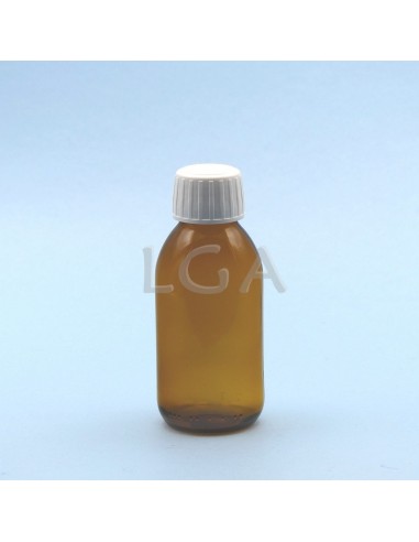Amber glass round bottle ØPP28 150ml