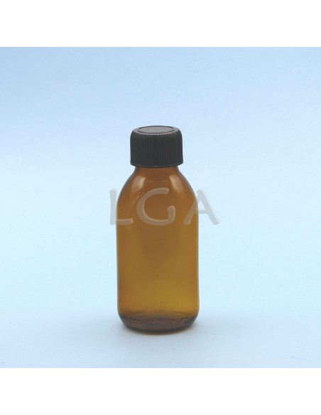 Flacone rotondo vetro ambra ØPP28 150ml