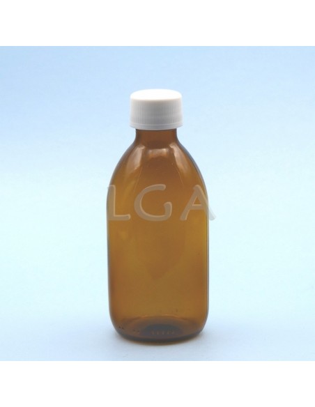 Flacone rotondo vetro ambra ØPP28 200ml