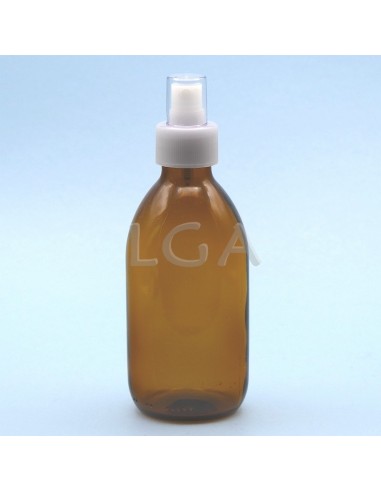 Flacone rotondo vetro ambra ØPP28 300ml