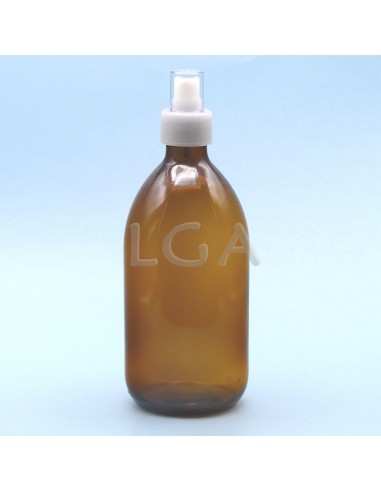 Flacone rotondo vetro ambra ØPP28 500ml