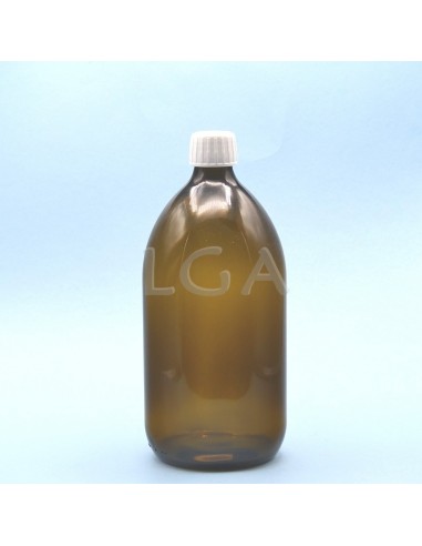 Flacone rotondo vetro ambra ØPP28 1000ml