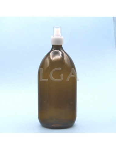 Flacone rotondo vetro ambra ØPP28 1000ml