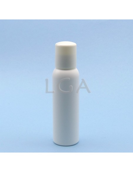 Flacon plastique rond blanc Ø24 100ml