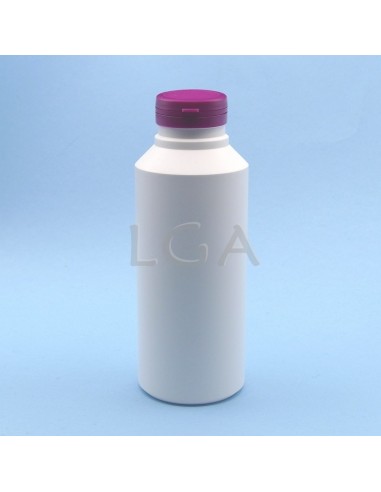 White plastic capsule box 500ml with impregnable wide cap