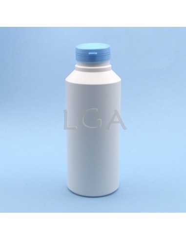Pilulier plastique blanc 500ml, à couvercle inviolable