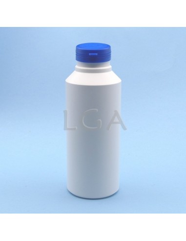 Pilulier plastique blanc 500ml, à couvercle inviolable