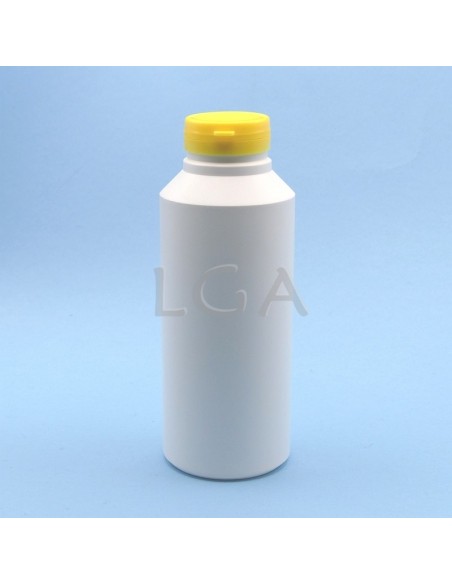 Pilulier plastique blanc 500ml, à couvercle inviolable