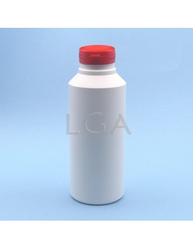 Pilulier plastique blanc 500ml, à couvercle inviolable