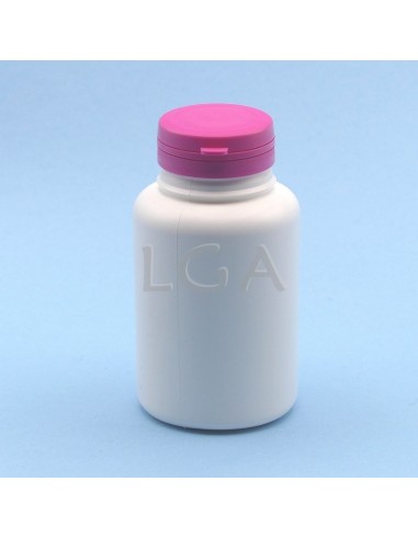 Pilulier plastique blanc 250ml, à couvercle inviolable