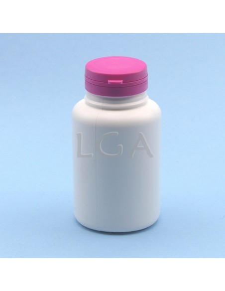 White plastic capsule box 250ml with impregnable wide cap