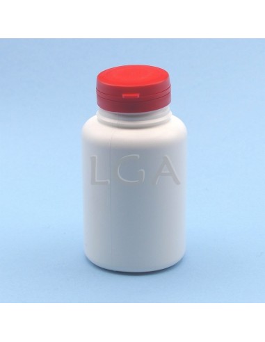 Zoppica a pillole in plastica bianco 250ml con capsula antimanomissione