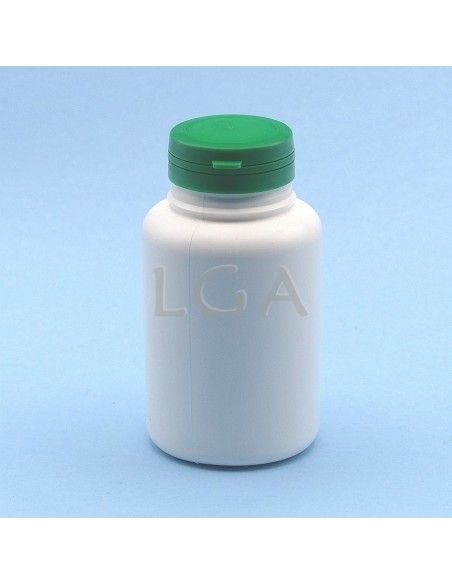 Pilulier plastique blanc 250ml, à couvercle inviolable