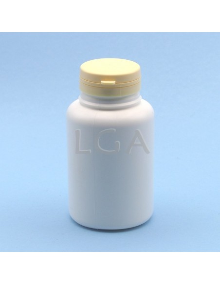 Zoppica a pillole in plastica bianco 250ml con capsula antimanomissione