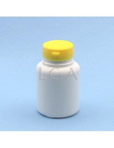 Zoppica a pillole in plastica bianco 200ml con capsula antimanomissione