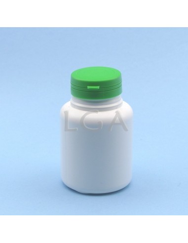 Zoppica a pillole in plastica bianco 200ml con capsula antimanomissione