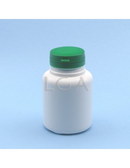 Zoppica a pillole in plastica bianco 200ml con capsula antimanomissione