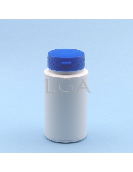 Zoppica a pillole in plastica bianco 125ml con capsula antimanomissione