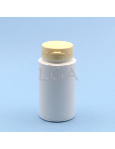 Zoppica a pillole in plastica bianco 125ml con capsula antimanomissione