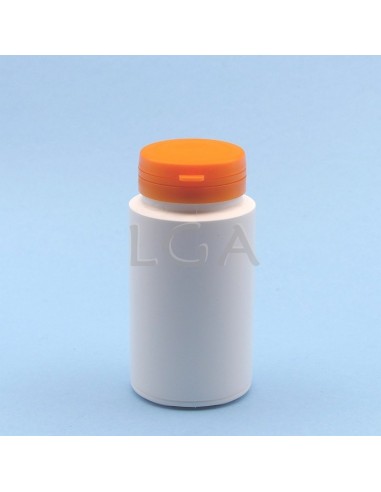 Zoppica a pillole in plastica bianco 125ml con capsula antimanomissione