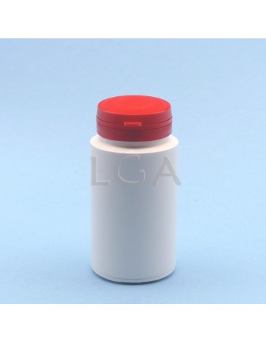 Pilulier plastique blanc 125ml, à couvercle inviolable