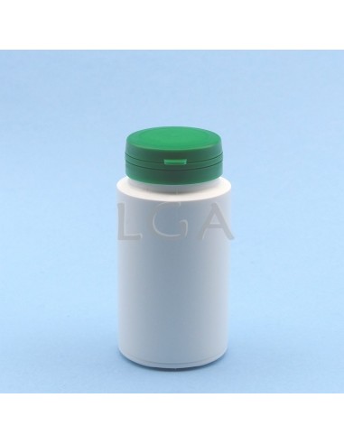 Zoppica a pillole in plastica bianco 125ml con capsula antimanomissione