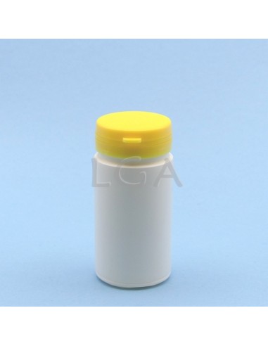 Zoppica a pillole in plastica bianco 100ml con capsula antimanomissione