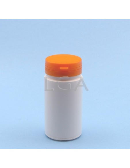 Kapselbox aus Plastik, weiße, 100ml mit Verschluss mit Sicherheitsgewinde