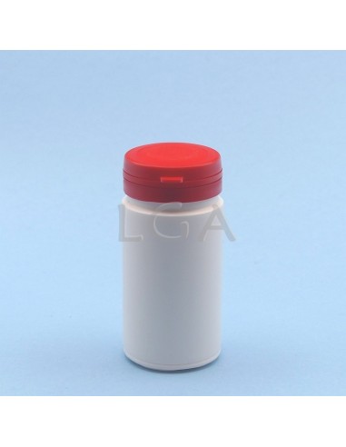 Kapselbox aus Plastik, weiße, 100ml mit Verschluss mit Sicherheitsgewinde