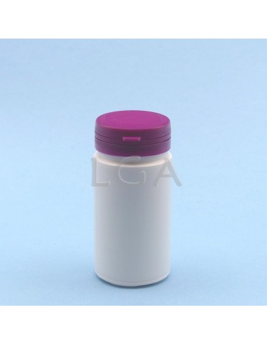 Kapselbox aus Plastik, weiße, 100ml mit Verschluss mit Sicherheitsgewinde