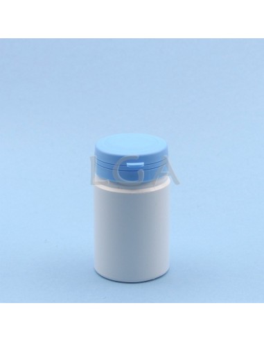 Zoppica a pillole in plastica bianco 75ml con capsula antimanomissione