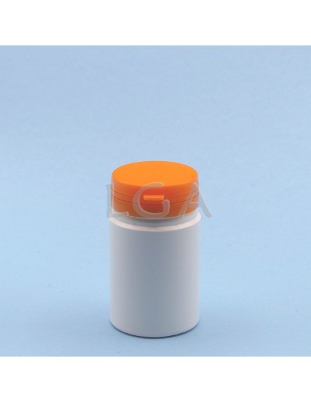 Kapselbox aus Plastik- weiße- 75ml mit Verschluss mit Sicherheitsgewinde