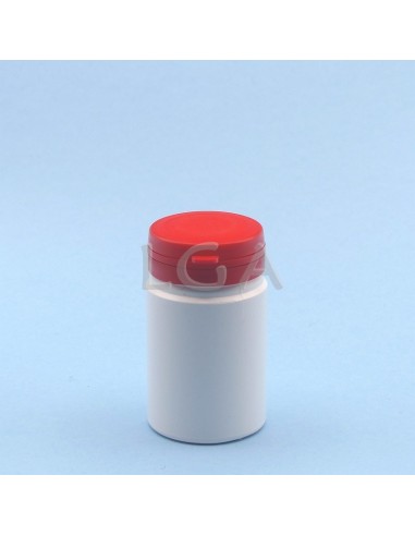 Zoppica a pillole in plastica bianco 75ml con capsula antimanomissione