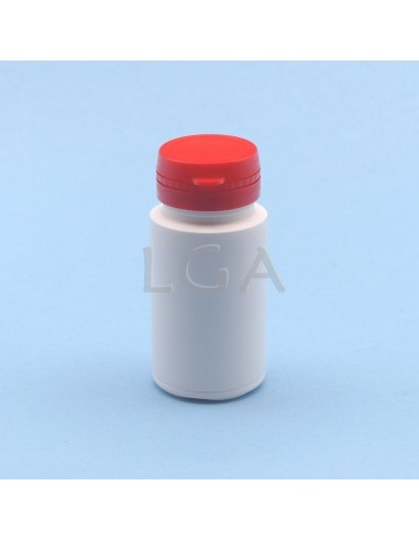 Zoppica a pillole in plastica bianco 50ml con capsula antimanomissione