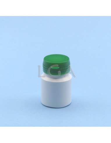 White plastic capsule box 30ml with impregnable wide cap